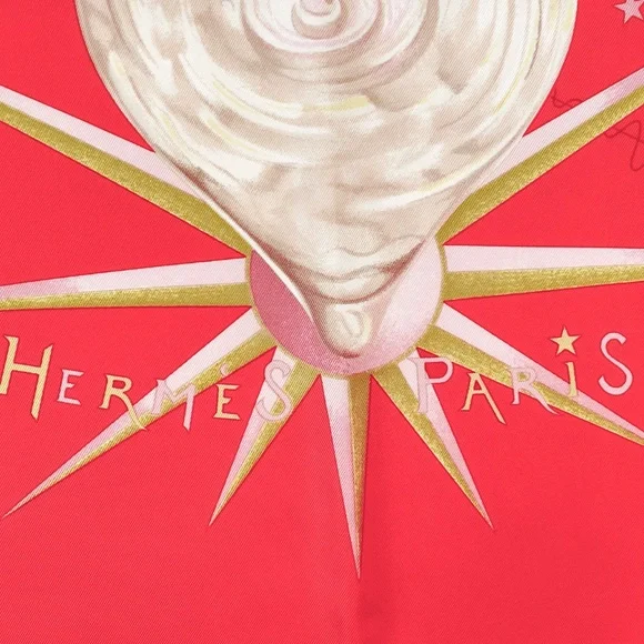 NWT Hermes Scarf "Quintessence" in Coral - Picture 4 of 9